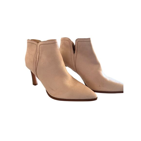 Juliet Holy Light Sand Beige High Heel Pointed Toe Booties Women's Size 8.5 - Picture 8 of 11